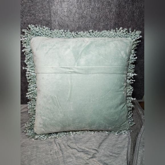 Nourison Celadon Pillow Size 18"x18"Decor style Glam Modern - Picture 3 of 6